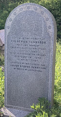Grave of Frederick Tennyson in Highgate Cemetery