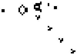 Gosper's Glider Gun creating "gliders" in the cellular automaton Conway's Game of Life[1]