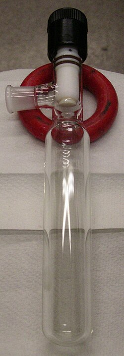 A heavy walled, tube shaped, Schlenk bomb fitted with a large bore plug valve designed for high temperature closed system reactions.