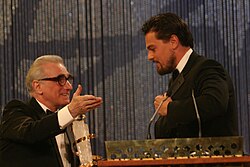 Scorsese (left) with Leonardo DiCaprio at the 2007 Marrakech International Film Festival