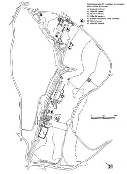 Map of excavations at Stabiae