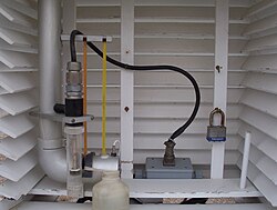 Interior of a Stevenson screen