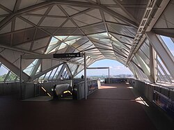The station's mezzanine level in July 2014