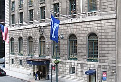 The Yale Club of New York City in Midtown Manhattan, a private club for Yale alumni and faculty