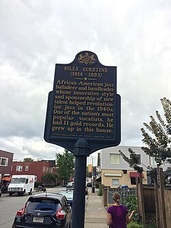 Historical Marker in Highland Park, Pittsburgh, Pennsylvania
