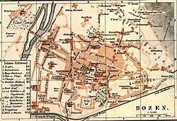 Bolzano in 1914, at the outbreak of World War I