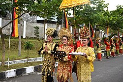 Minangkabau people at the cultural parade.
