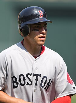 Jacoby Ellsbury, pictured in a Boston Red Sox uniform, is a Navajo (from his mother's side) retired baseball player