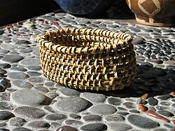 Traditional Yahgan basket, woven by Abuela Cristina Calderón
