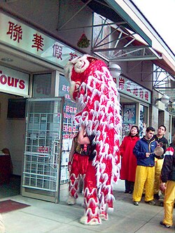 Chinese New Year's celebrations, on the eighth day, in the Metro Vancouver suburb of Richmond, British Columbia, Canada