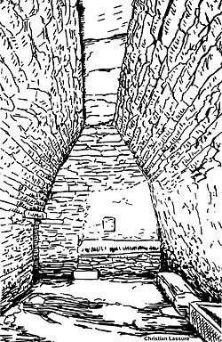 Interior of the sheep shelter-cum-byre of Group No 4.