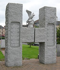 H-Block monument in the Bogside area of Derry; in memory of the 1981 hunger strikers who died at the prison.