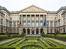 The Belgian Federal Parliament, housed in the Palace of the Nation in Brussels, one of six different governments of the country