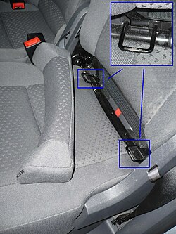 Isofix anchor points under a removable cover