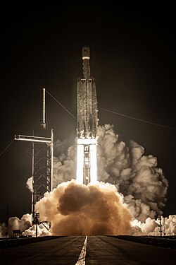 Launch of the STP-2 mission on a Falcon Heavy in June 2019