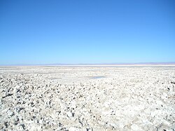 Salar de Atacama salt flat in the Chilean puna