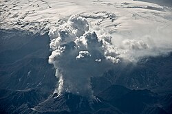 The venting lava dome taken in 2008 during Chaitens' eruption.