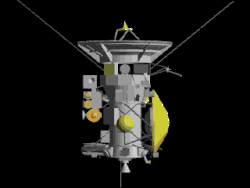 Animated 3D model of the spacecraft
