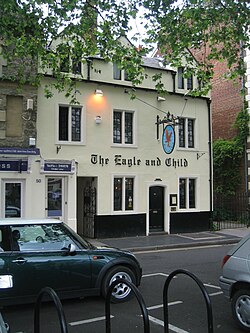 The Eagle and Child pub in Oxford where the Inklings met on Tuesday mornings in 1939