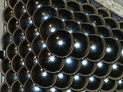 Model of closely packed atoms within a crystalline solid