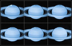 Auroral lights at Saturn's north pole