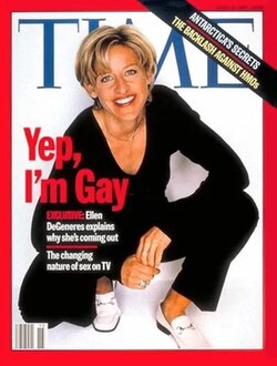 DeGeneres came out in Time magazine in April 1997.