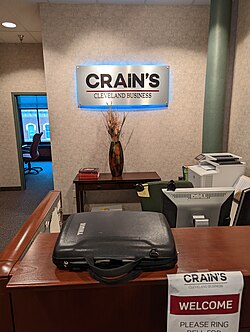 Front office of business magazine Crain's Cleveland