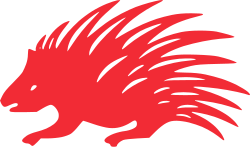 Porcupine emblem, symbolising Asante motto, "If you greet us with peace, we will greet you with peace. But if you greet us with war, then we will greet you with war."[139]