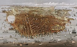 A view of the city in 1878