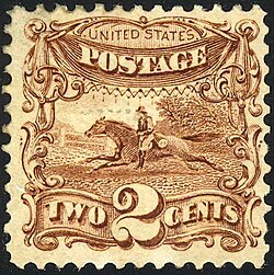 Pony Express Rider, issue of 1869