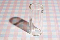 Guitar slide made of borosilicate glass
