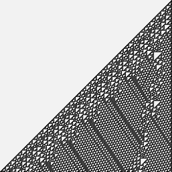 256 iterations of Rule 110