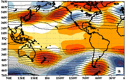 Zonal Flow: a zonal flow regime indicates the dominant west-to-east flow of the atmosphere in the 500 hPa height pattern.