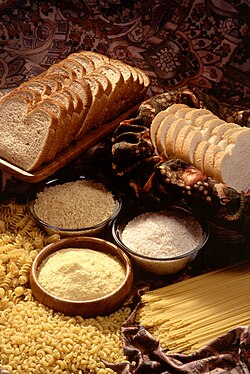 Some essential food products including bread, rice and pasta