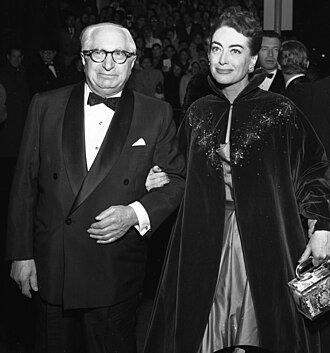 In 1953 with Louis B. Mayer at the premiere of Torch Song."To me, L.B. Mayer was my father, my father confessor, the best friend I ever had", Crawford was quoted as saying.[61]
