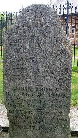 Brown's tombstone, North Elba, New York