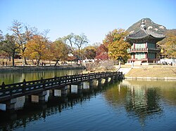 Hyangwonjeong, a garden in Gyeongbokgung, Seoul