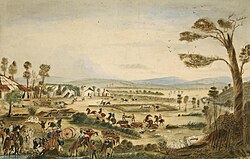 Aftermath of the 1861 Cullin-La-Ringo massacre in which 19 settlers were killed by Aboriginal people, the deadliest attack on settlers in the frontier wars