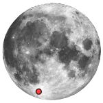 Location of Tycho Crater as seen from the Northern Hemisphere