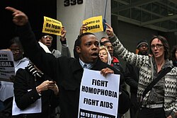 Protests in New York City against Uganda's Anti-Homosexuality Bill