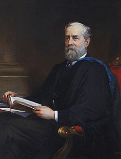 Thomas Spencer Baynes, editor of the 9th edition. This portrait, painted in 1888, hangs in the Senate Room of the University of St Andrews.