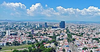 Panoramic view of Guadalajara in Mexico.