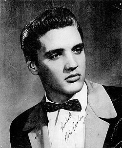 Elvis in a tuxedo