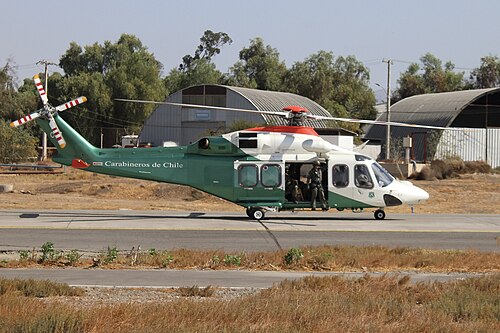 Agusta Westland AW139 (registration C-27) of the Carabineros de Chile.