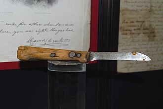A knife purportedly used by Davy Crockett during the Battle of the Alamo