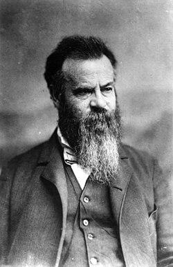 Powell served as the second director of the United States Geological Survey, a post he held from 1881 to 1894. This photograph dates from late in his term of office.