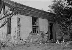 William Maxon's house, near Springdale, Iowa, where John Brown's associates lived and trained, 1857–1859. Brown lived at the home of John Hunt Painter, less than a mile away.