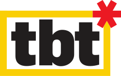Logo of the free tabloid tbt* in 2018