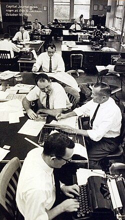 Capital-Journal newsroom, 1961
