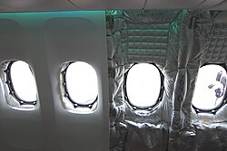 Cabin insulation of a Boeing 747-8 airliner